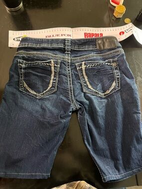 Silver Jeans Dark Blue Berkeley  Denim Shorts